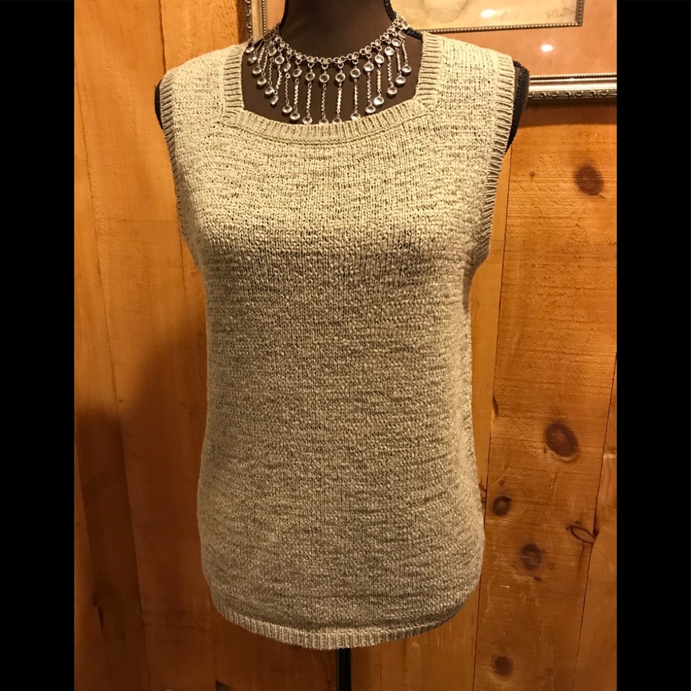 Coldwater Creek knit tank top light sage green
